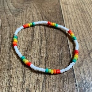 NWOT multicolored handmade seed bead bracelet